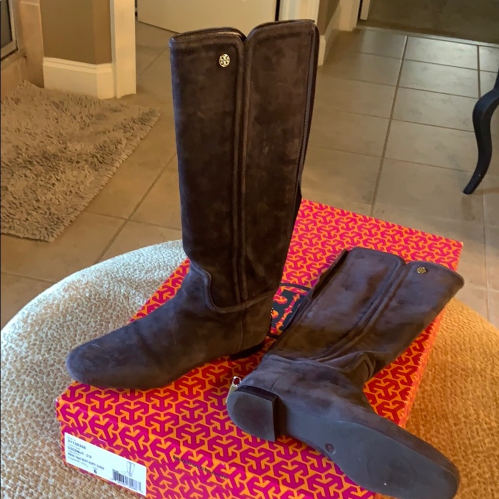 Tory Burch suede riding boots